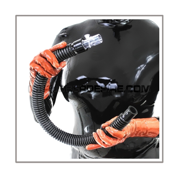 Inhalator-set SMELL-TWO-B-M double-mode with breathing-reduction-adaptor, 2 litre aroma-container and flexible medical-tube with 22 mm-port
